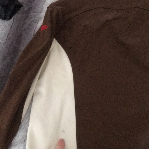 Ice wear brown and white coat. Worn ONCE! - Picture 8 of 9